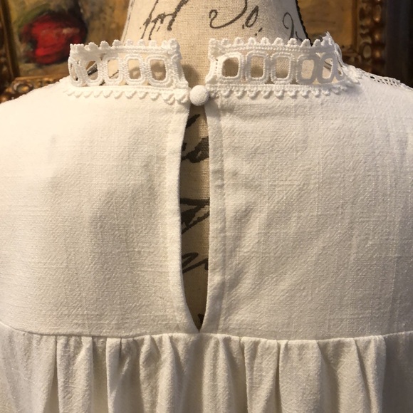 Vici High neck crochet lace wide elastic sleeve victorian blouse - Picture 6 of 12